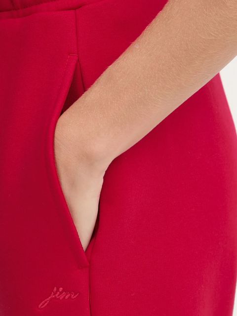 JOYINME spodnie dresowe Evolve damskie kolor czerwony gładkie Evolve