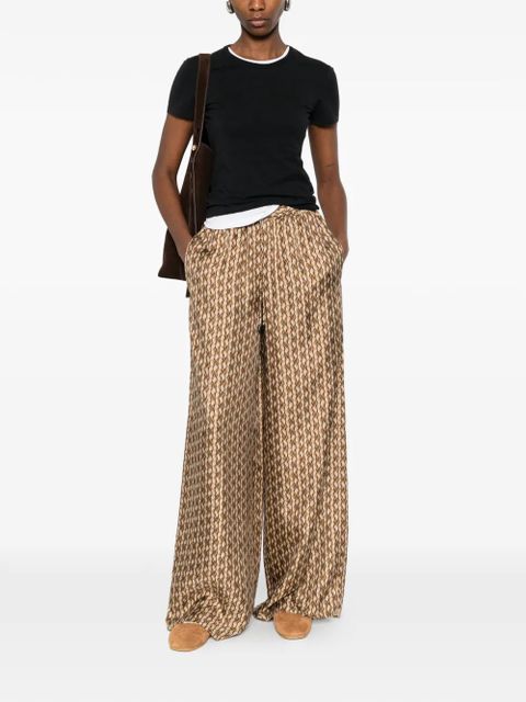Max Mara Mxmclarino printed wide-leg trousers - Brown - zdjęcie produktu nr 2