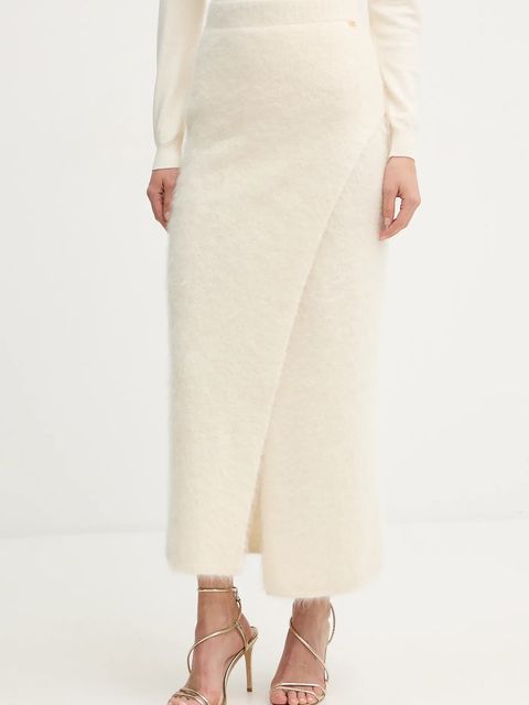 Marciano by Guess spódnica z dodatkiem wełny AGNES kolor beżowy maxi ołówkowa 5BGD02 5794Z - zdjęcie produktu nr 1