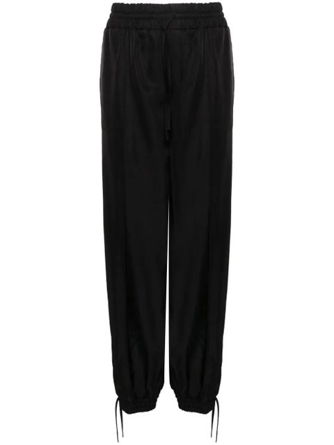 Jil Sander drawstring-waist tapered trousers - Black - zdjęcie produktu nr 1