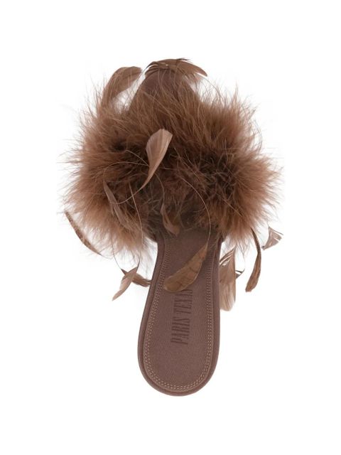 Paris Texas Lidia feather sandals - Brown