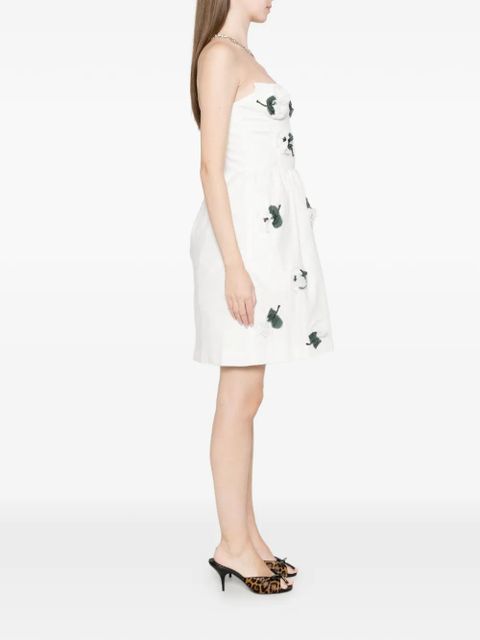 SHUSHU/TONG floral ruffle mini dress - White