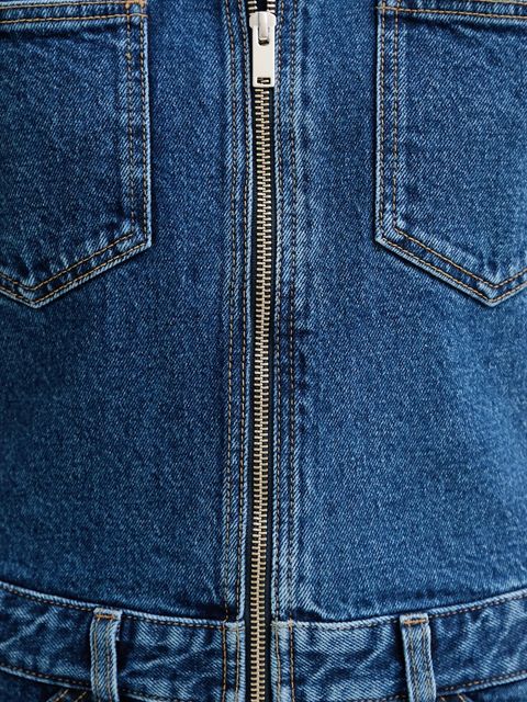 Filippa K kombinezon jeansowy kolor niebieski z kołnierzykiemm 31844.FK