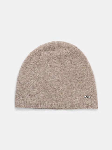 BOSS czapka kaszmirowa kolor beżowy 50545792