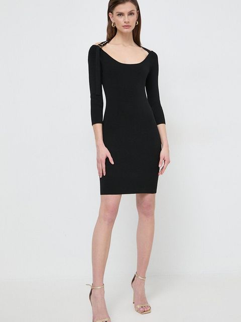 Patrizia Pepe sukienka kolor czarny mini dopasowana 8A1244 K164