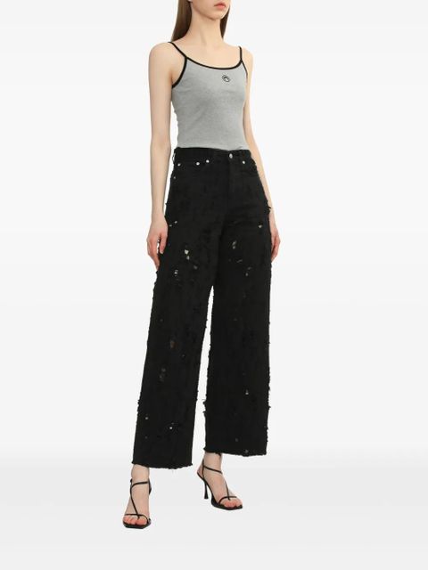 Marine Serre cotton tank top - Grey