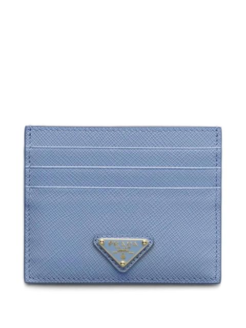 Prada triangle-logo card holder - Blue - zdjęcie produktu nr 1
