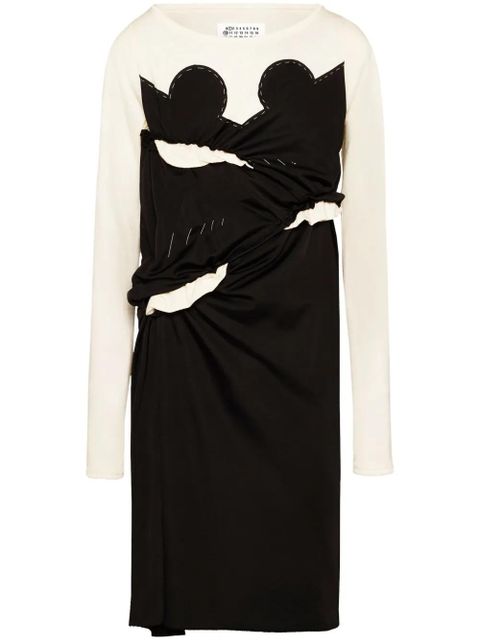 Maison Margiela Spliced-jersey midi dress - Black - zdjęcie produktu nr 1