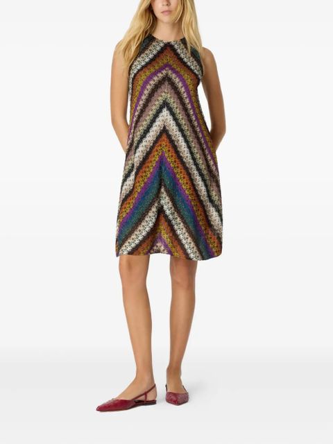 Missoni zigzag-pattern sleeveless mini dress - Orange - zdjęcie produktu nr 2
