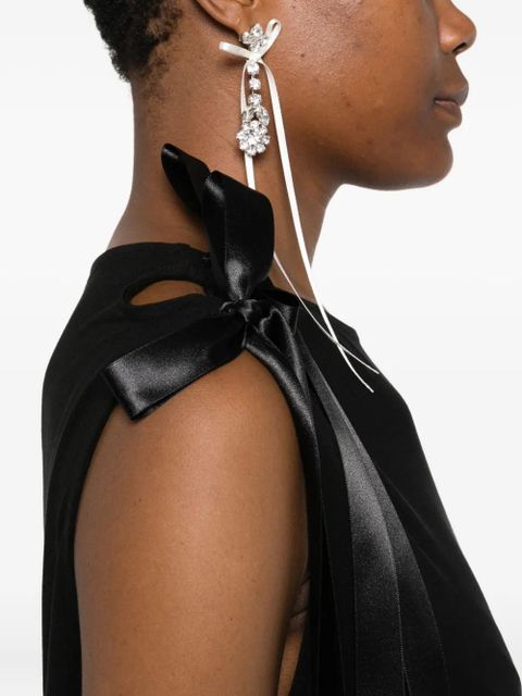 Simone Rocha bow strap-detail midi dress - Black