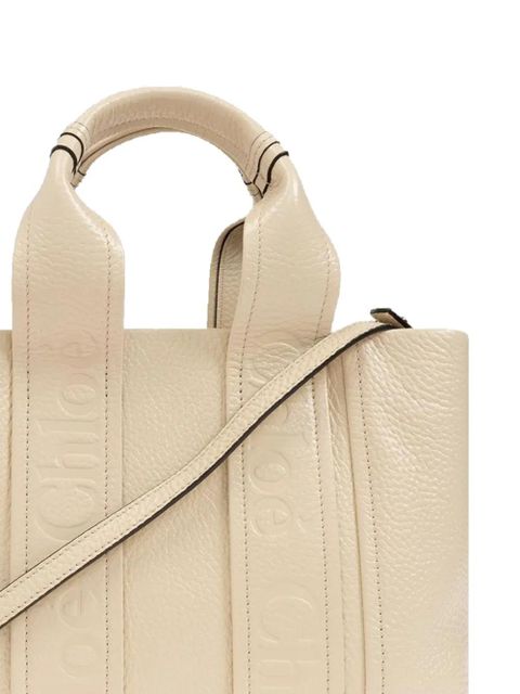 Chloé small embossed tote bag - Neutrals - zdjęcie produktu nr 2