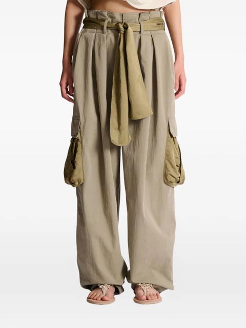 Balmain high-waisted cargo pants - Green