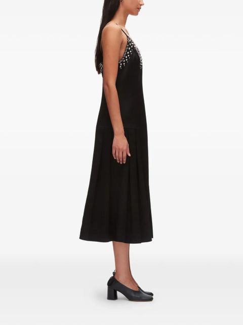 3.1 Phillip Lim studded V-neck midi dress - Black