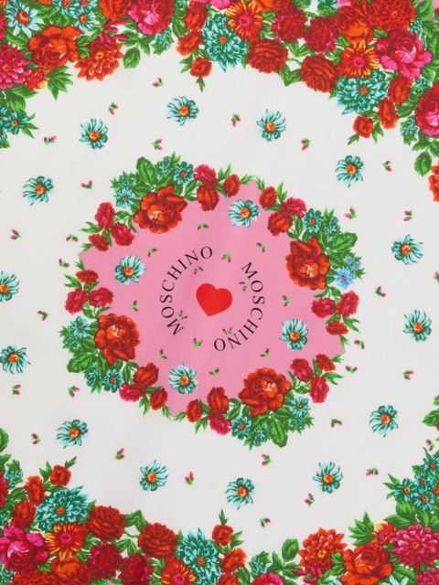 Moschino floral scarf - White