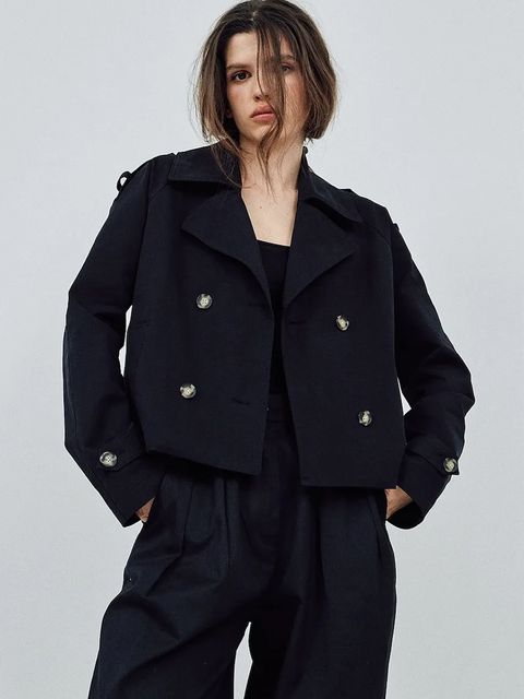 MUUV. kurtka THEA kolor czarny przejściowa oversize - zdjęcie produktu nr 1