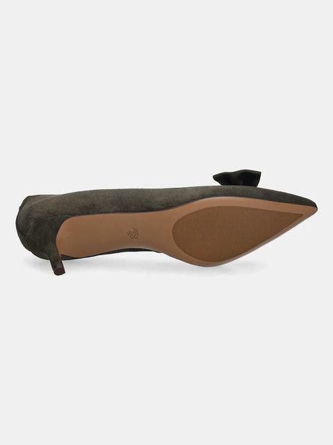 Lauren Ralph Lauren szpilki zamszowe Adrienne Bow kolor zielony 802980116002