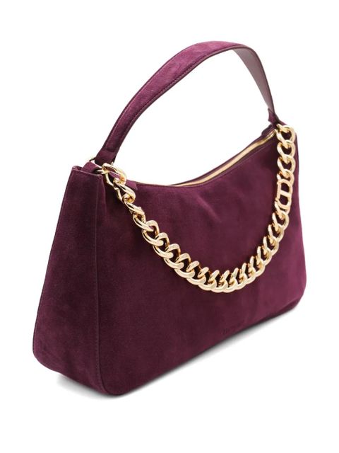 TWINSET chain-embellished suede shoulder bag - Red