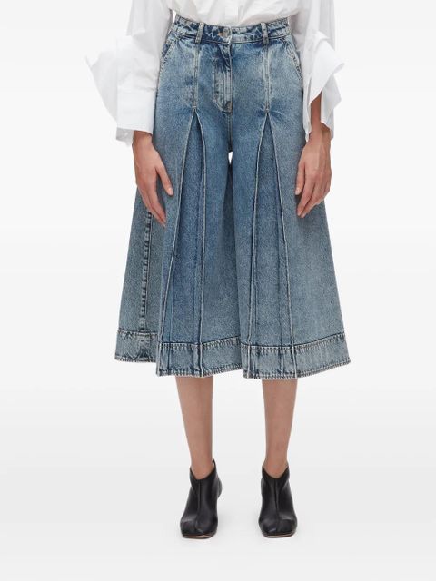 3.1 Phillip Lim pleated cotton midi skirt - Blue