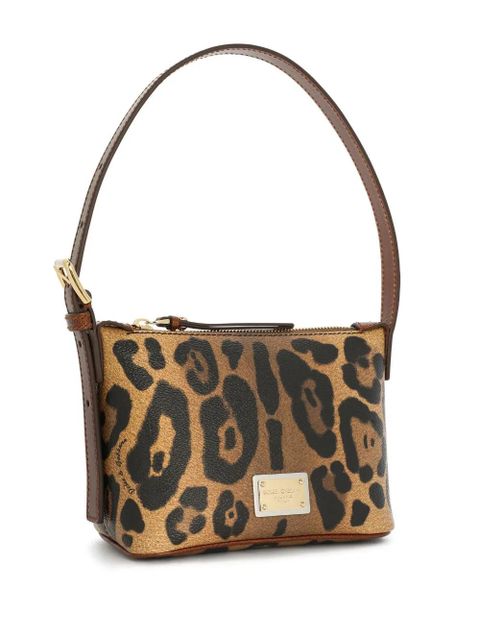 Dolce & Gabbana Crespo leopard-print shoulder bag - Neutrals