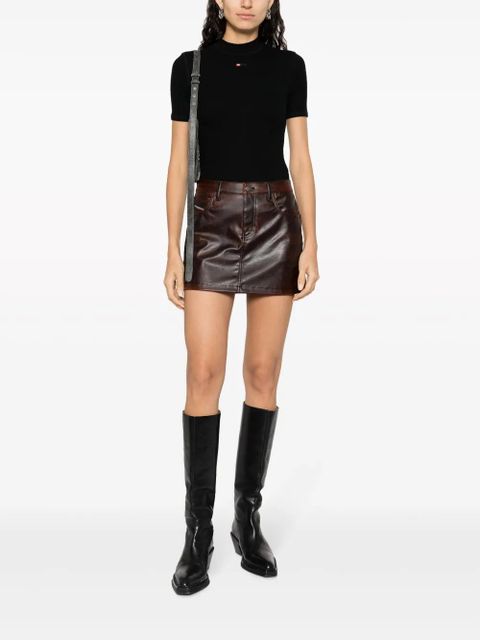 Diesel T-Mokky mock-neck T-shirt - Black - zdjęcie produktu nr 2