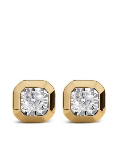 Monica Vinader square stud earrings - Gold - zdjęcie produktu nr 1