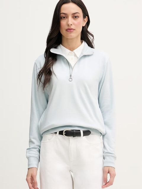 U.S. Polo Assn. bluza damska z bawełną DHM LB Quarter Zip - zdjęcie produktu nr 1