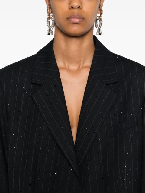 SANDRO pinstripe metallic blazer - Blue