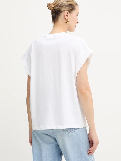 BOSS Orange t-shirt bawełniany damski kolor biały 50547799 - zdjęcie produktu nr 2