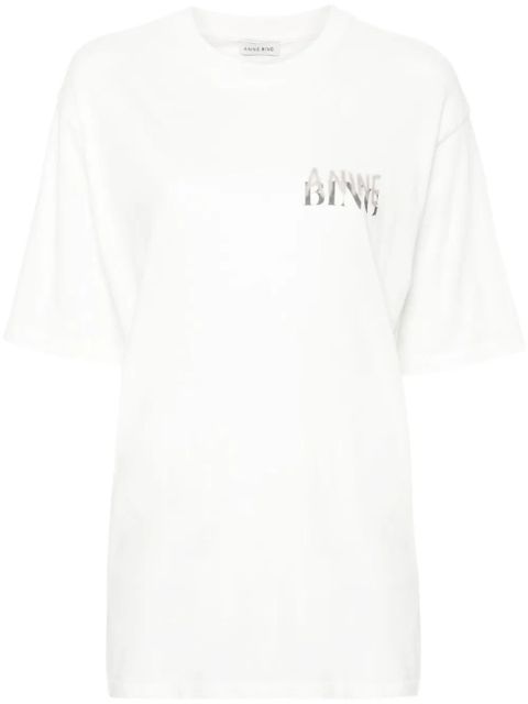 ANINE BING logo-print cotton T-shirt - White - zdjęcie produktu nr 1