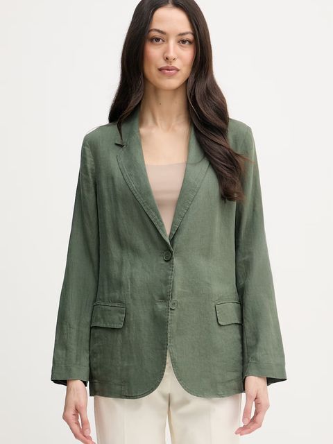 United Colors of Benetton marynarka jednorzędowa damska lniana - zdjęcie produktu nr 1