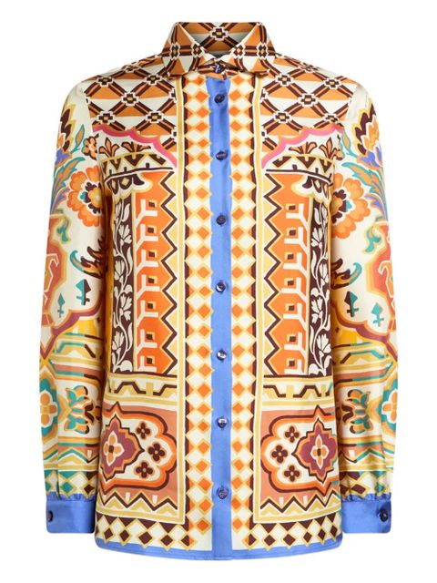 ETRO printed silk shirt - Yellow - zdjęcie produktu nr 1