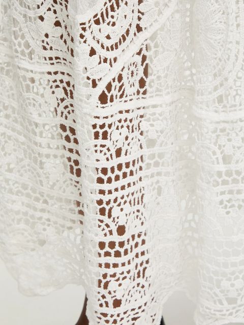 Answear.LAB spódnica kolor biały maxi rozkloszowana