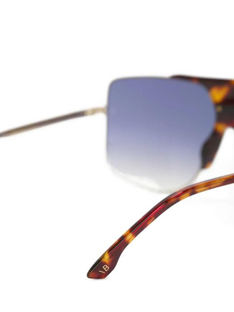 Victoria Beckham oversized geometric-frame sunglasses - Gold