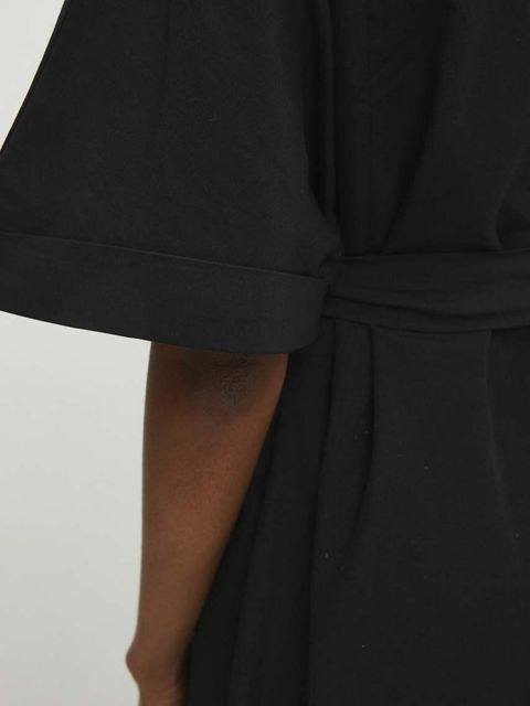 Answear.LAB sukienka kolor czarny maxi rozkloszowana