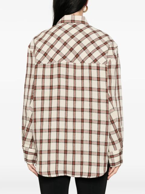 Róhe check-pattern oversized shirt - Neutrals
