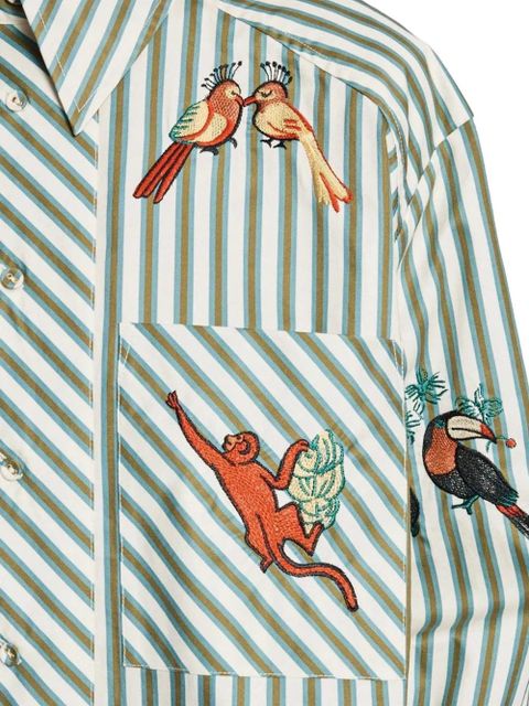 ALEMAIS Bisou striped shirt - Green