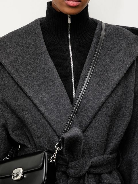 Answear.LAB płaszcz wełniany kolor czarny