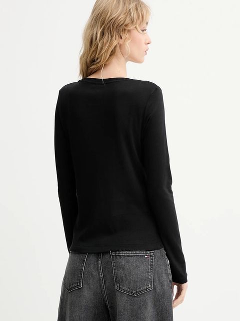 Calvin Klein longsleeve bawełniany kolor czarny LV044D228G