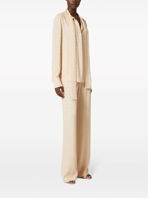 Valentino Garavani Toile Iconographe jacquard silk trousers - Neutrals