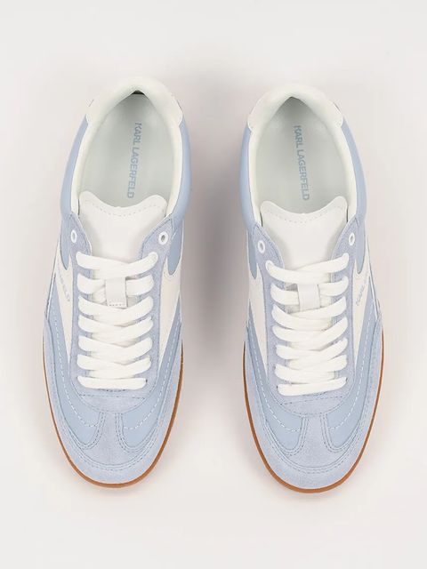 Karl Lagerfeld sneakersy zamszowe KANDIDATE damskie kolor niebieski KL63855