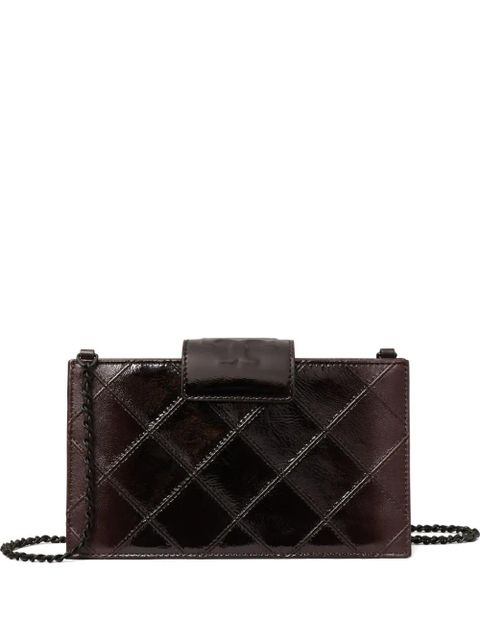 Tory Burch Fleming quilted patent mini bag - Red - zdjęcie produktu nr 1