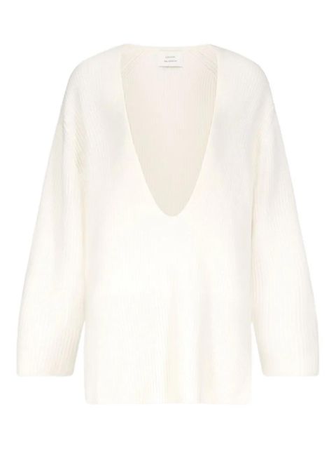 LouLou de Saison Gabe ribbed U neck sweater - Neutrals - zdjęcie produktu nr 1