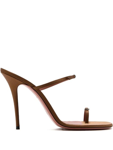 Amina Muaddi 105mm Adut crystal-buckle sandals - Brown - zdjęcie produktu nr 1