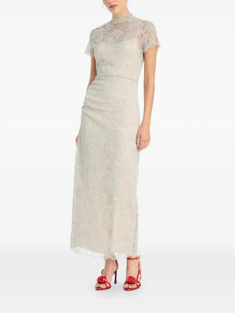 ROTATE BIRGER CHRISTENSEN lace-detail midi dress - Neutrals - zdjęcie produktu nr 2