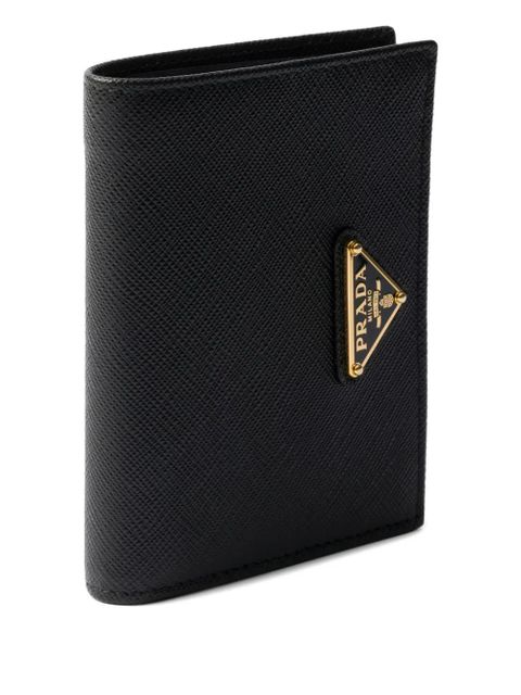 Prada triangle small wallet - Black