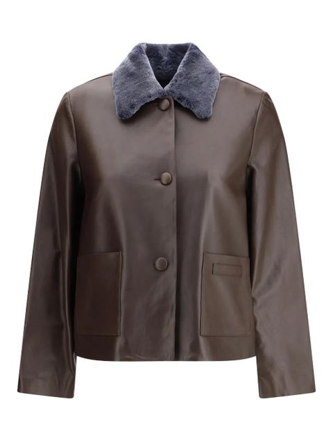 Marni shearling-collar jacket - Brown - zdjęcie produktu nr 1