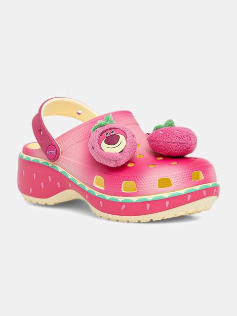 Crocs klapki Classic Lotso Platform Clog damskie kolor różowy na platformie 212240 - zdjęcie produktu nr 1