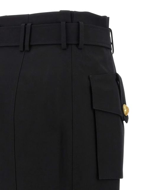 Balmain belted cargo pencil skirt - Black - zdjęcie produktu nr 2