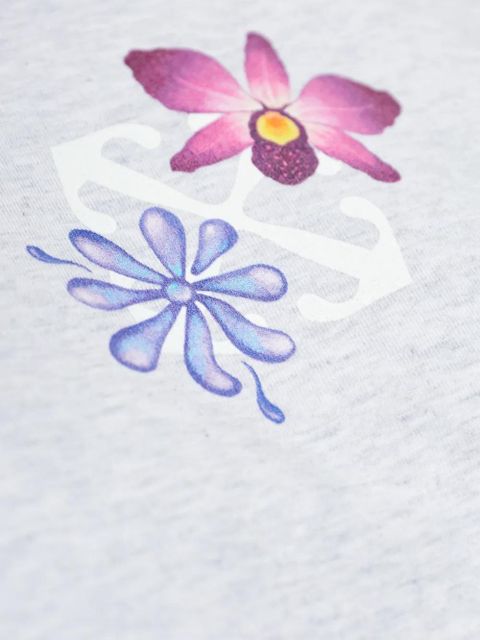 Off-White floral-print T-shirt - Grey