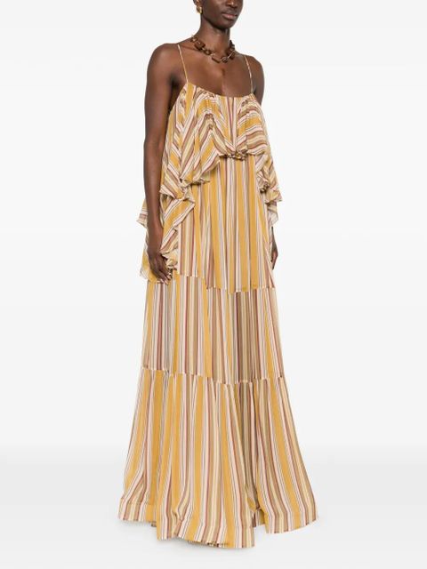 ZIMMERMANN Rebellion ruffled striped maxi dress - Yellow